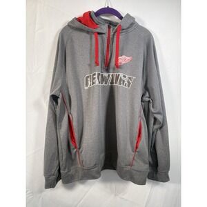 NHL Apparel Hoodie Size L Detroit Red Wings 1/4 Zip